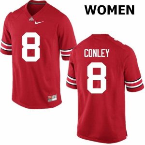 NCAA Ohio State Buckeyes Women's #8 Gareon Conley Red Nike Football College Jersey WHZ2245JU